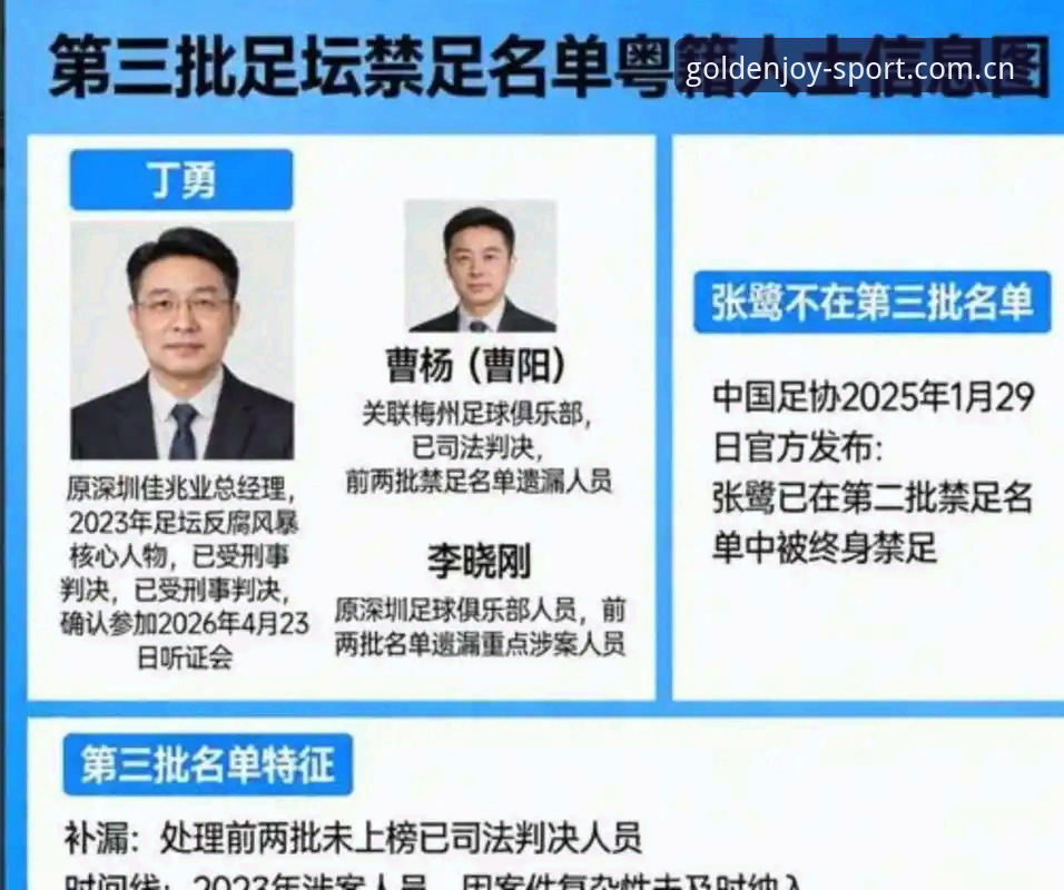 中国足协第三批禁足名单深度解析：终身禁赛与五年禁赛的处罚对比